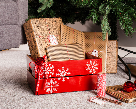 Cómo decorar una caja de navidad