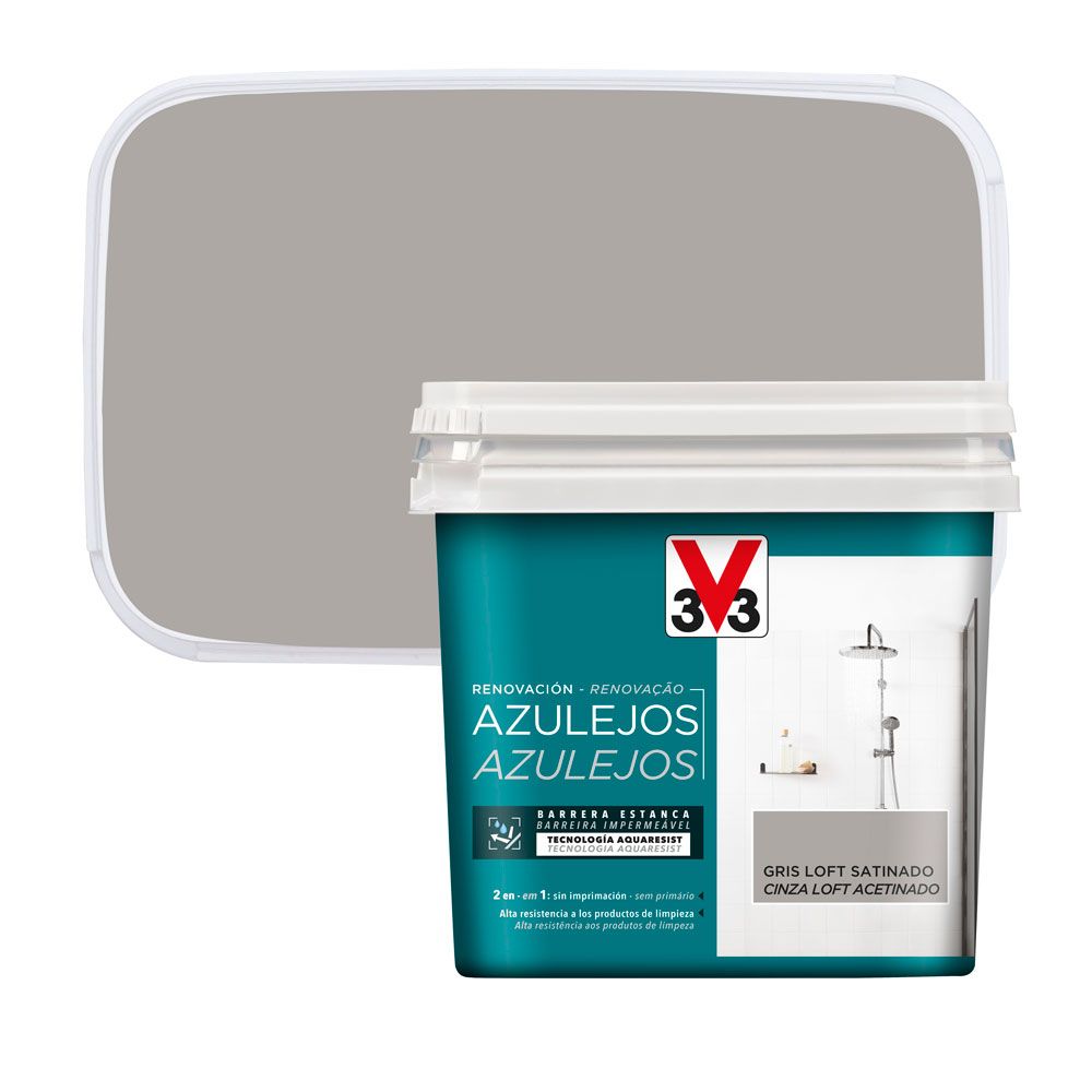 PINTURA PARA AZULEJOS Y PANELES GRIS LOFT 750 ML