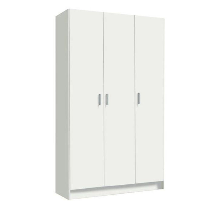 Armario multiusos 3 puertas blanco 180x109x37 cm