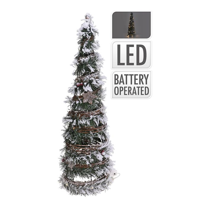 EDM - Abeto de navidad ratán 30 LED 60cm