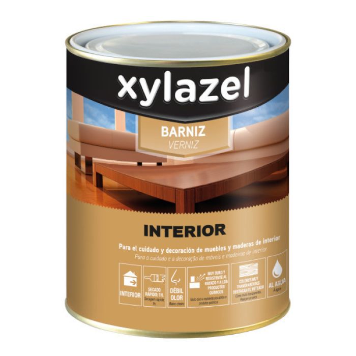 Barniz interior al agua brillante haya xylazel 750 ml