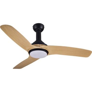 Ventilador de techo con luz Hormias DC 3 aspas 132 cm madera<br />
