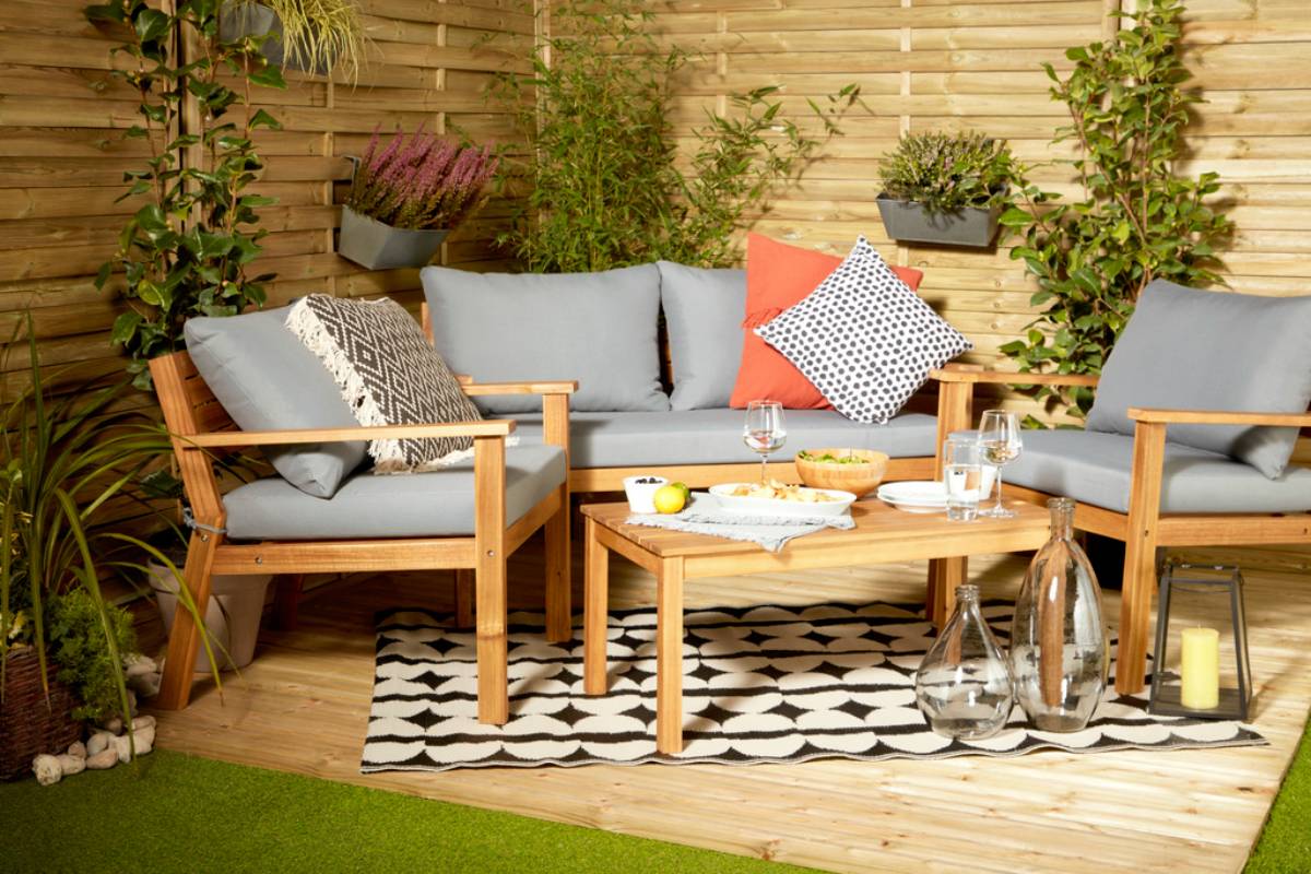 muebles de jardin, sofas, mesa