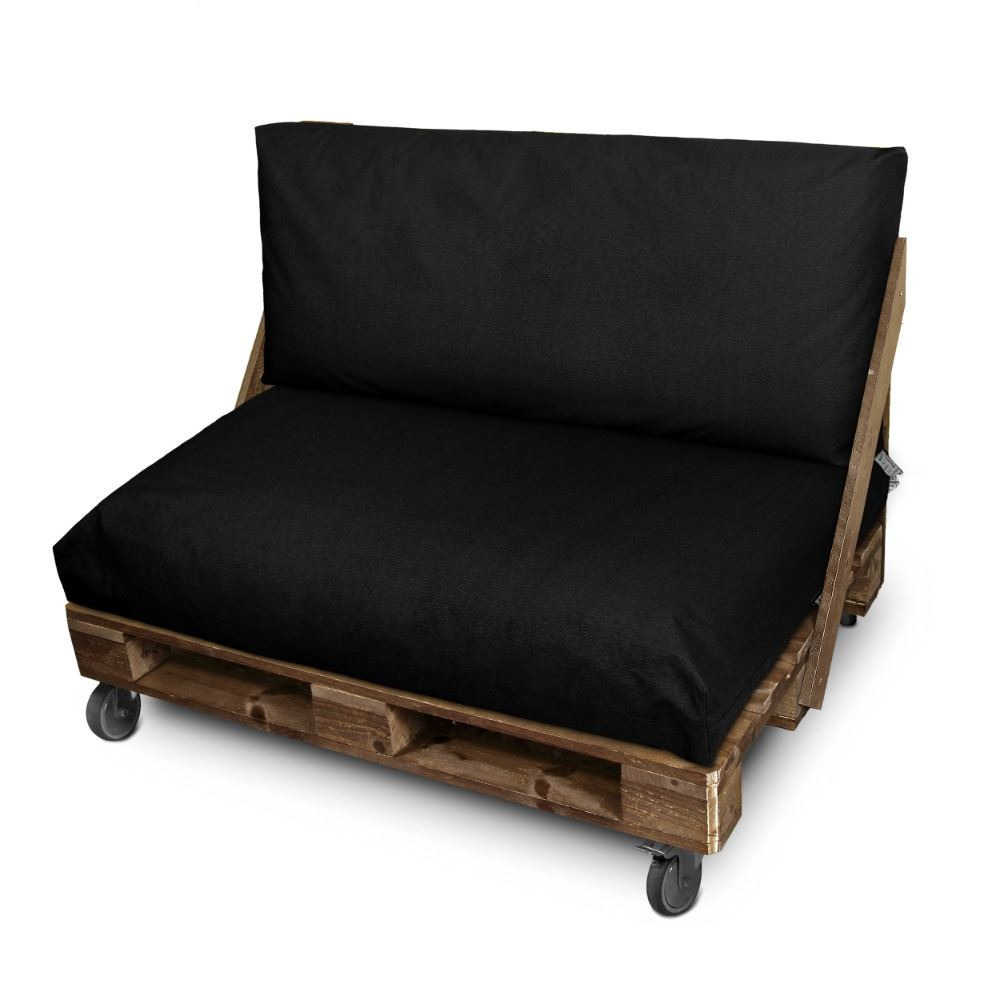Funda para cojín de palets respaldo 120x45x25 sin relleno negro naylim mate