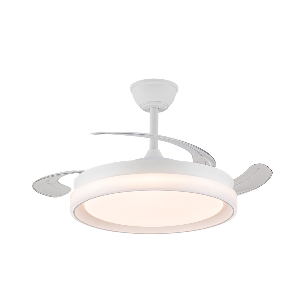 Ventilador LED 72w con aspas retráctiles nestera evo blanco cct dim