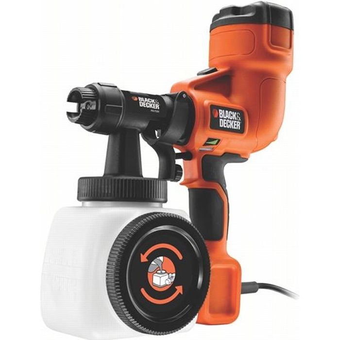 Pistola pulverizadora de pintura de baja presión black+decker 400w - naranj