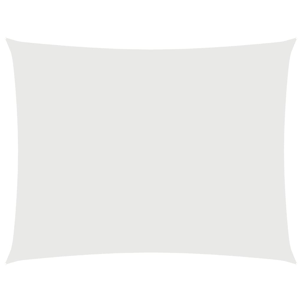 Toldo de vela rectangular tela oxford blanco 3,5x5 m