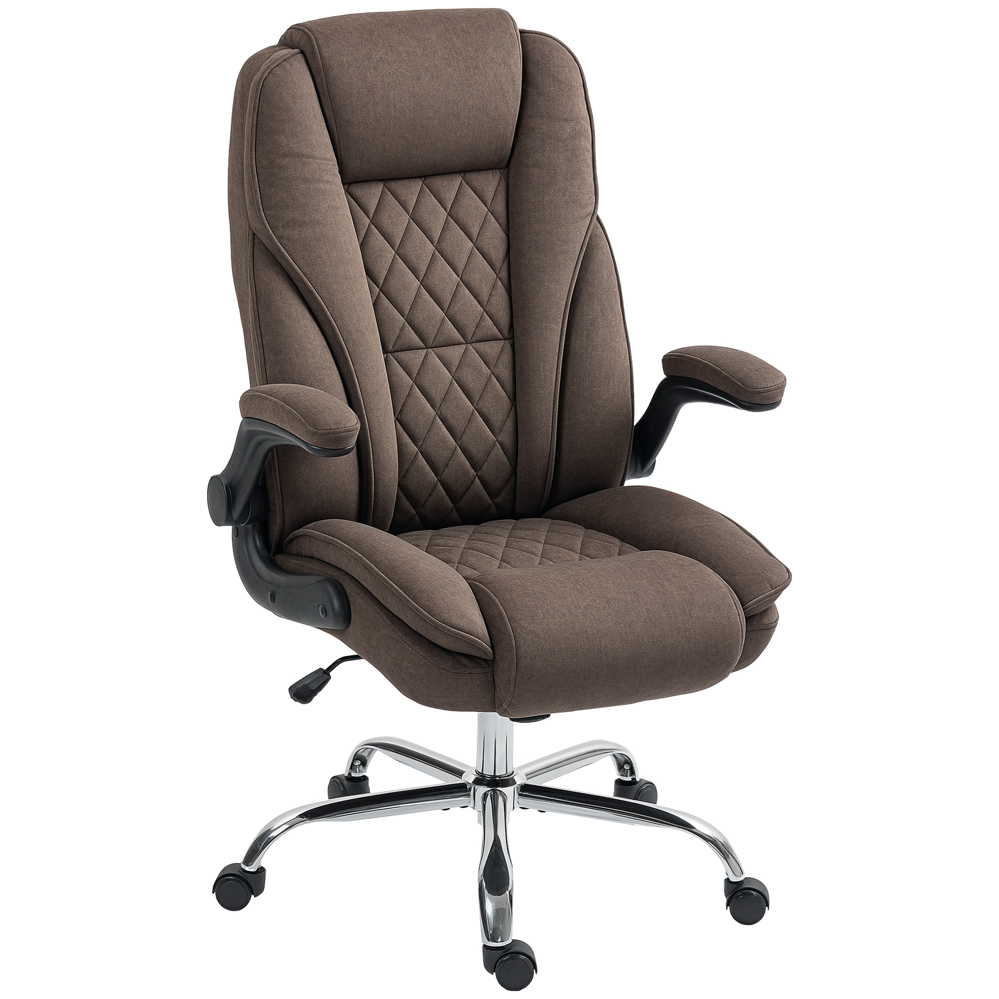 Silla de oficina terciopelo (100% poliéster) marrón 70x70x122 cm