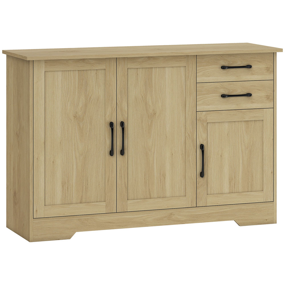 Aparador 120x38x79 cm color marrón Homcom, hogar - muebles de comedor