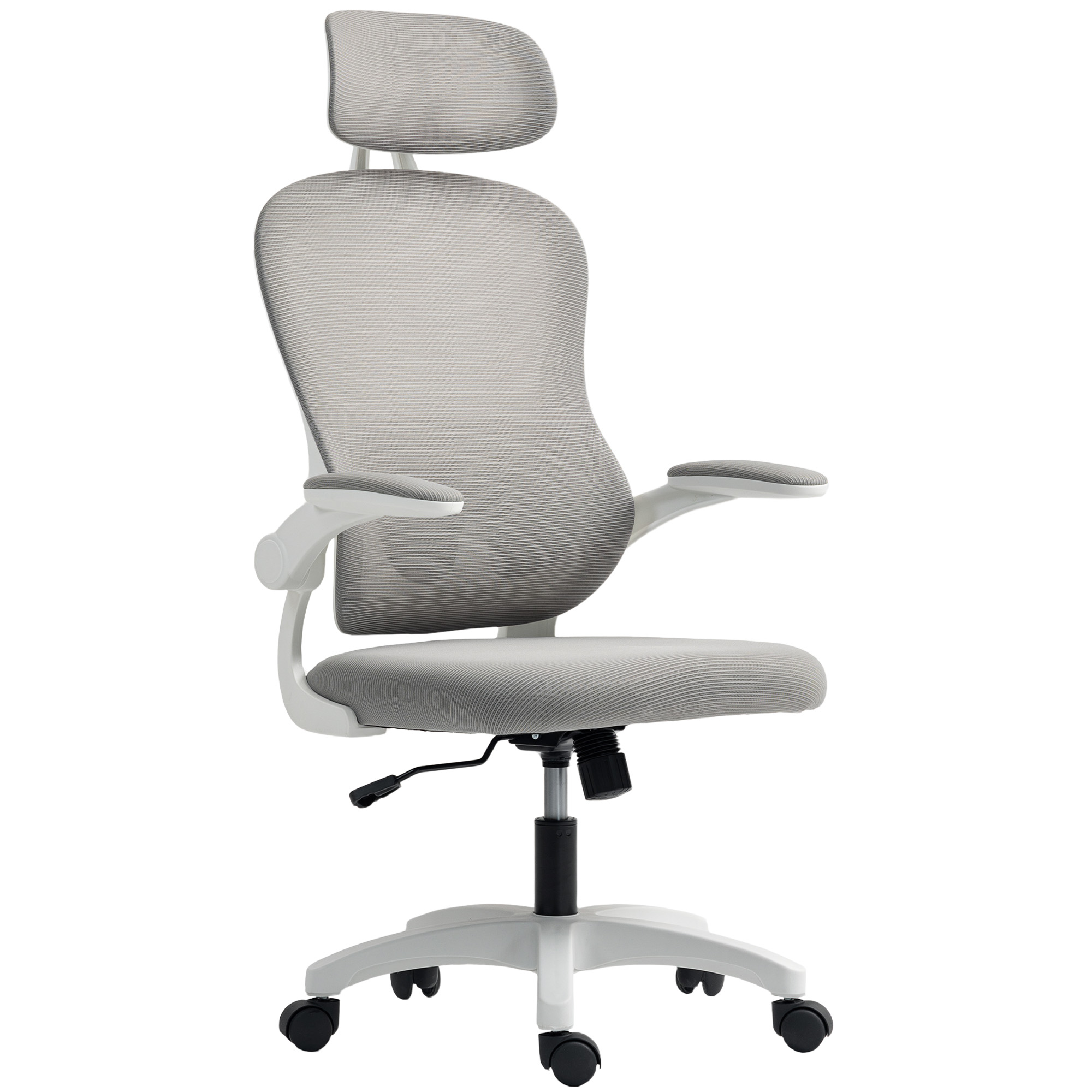 Silla de oficina malla (100% poliéster) gris 64x62x115 cm