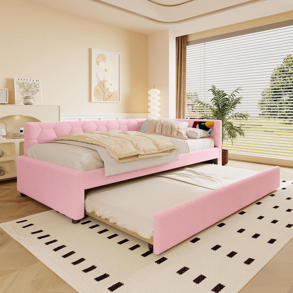 Banqueta convertible 90x200cm con cama nido y 2 cajones gris