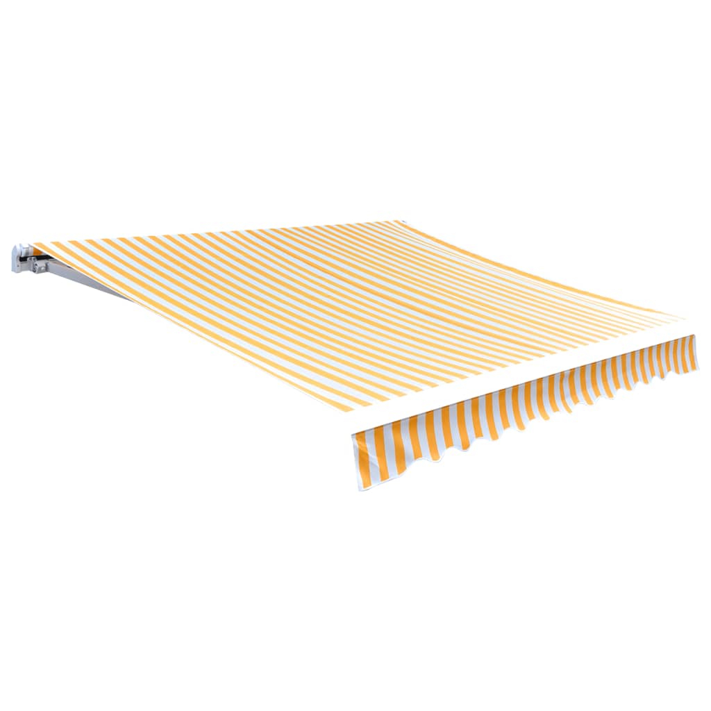 vidaXL toldo de lona naranja y blanco 450x300 cm