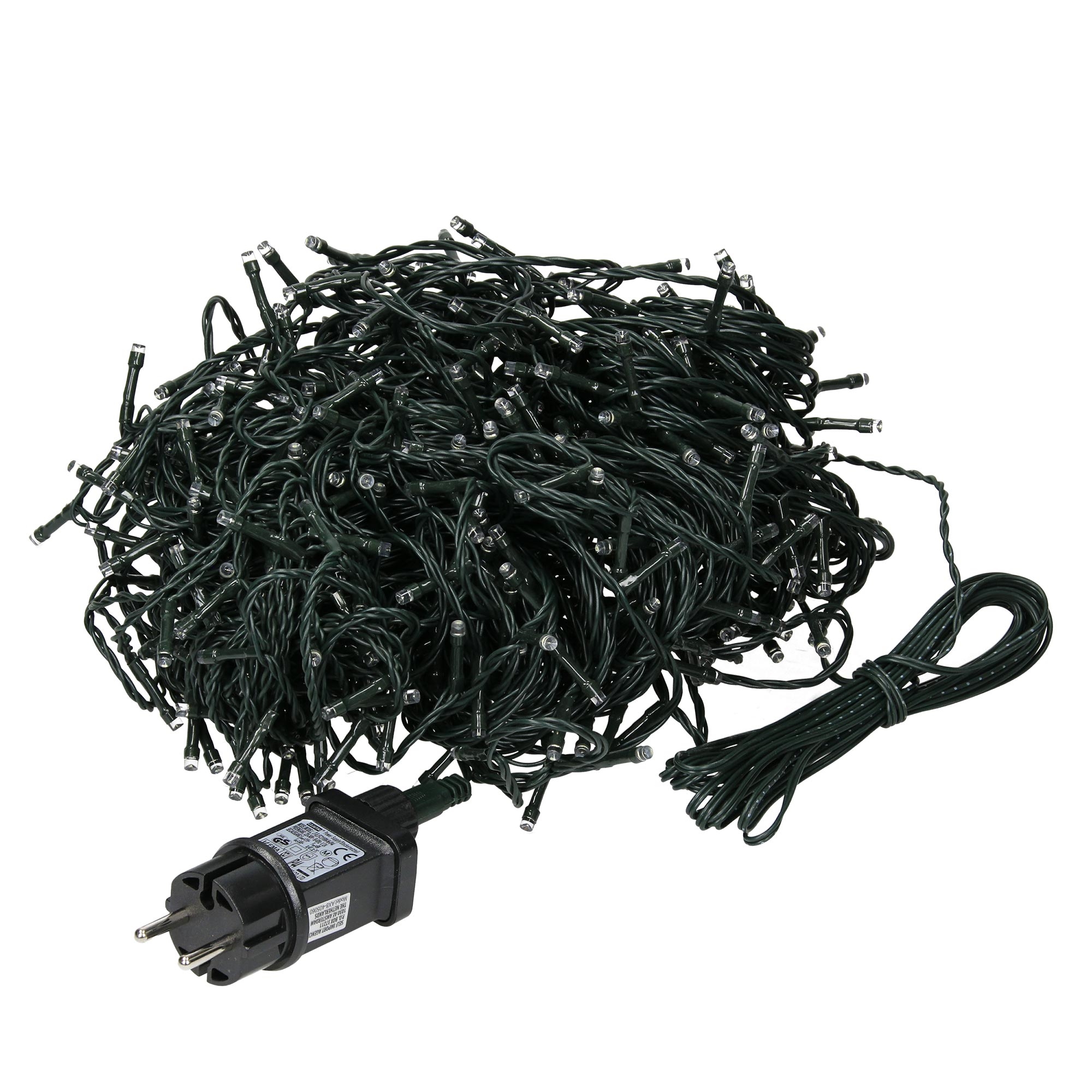 Guirnalda de luces LED 36m blanco frío para interior/exterior, 8 modos
