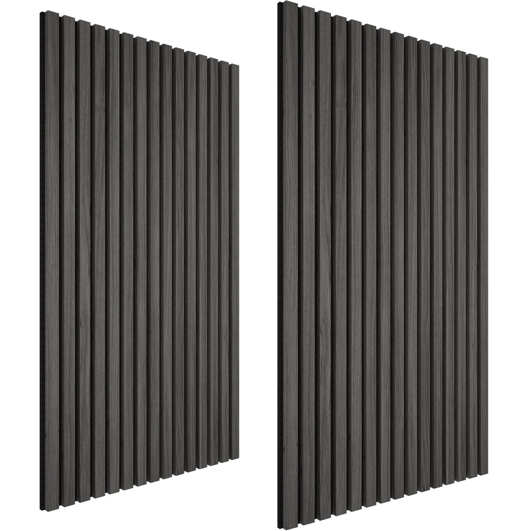Tectake 2 paneles de pared aspecto de madera, 120 x 60 x 2,1 cm roble negro