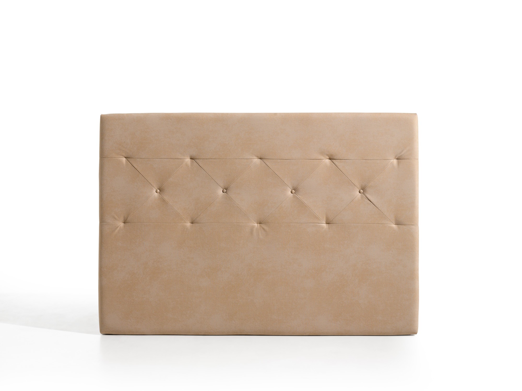 Cabecero zafiro para cama de 135 de tela camel 154x115x8. Matris