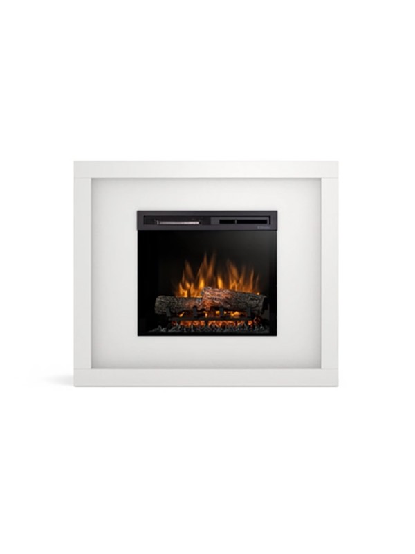 Litos - chimenea eléctrica LED de pie - blanco mate 23'