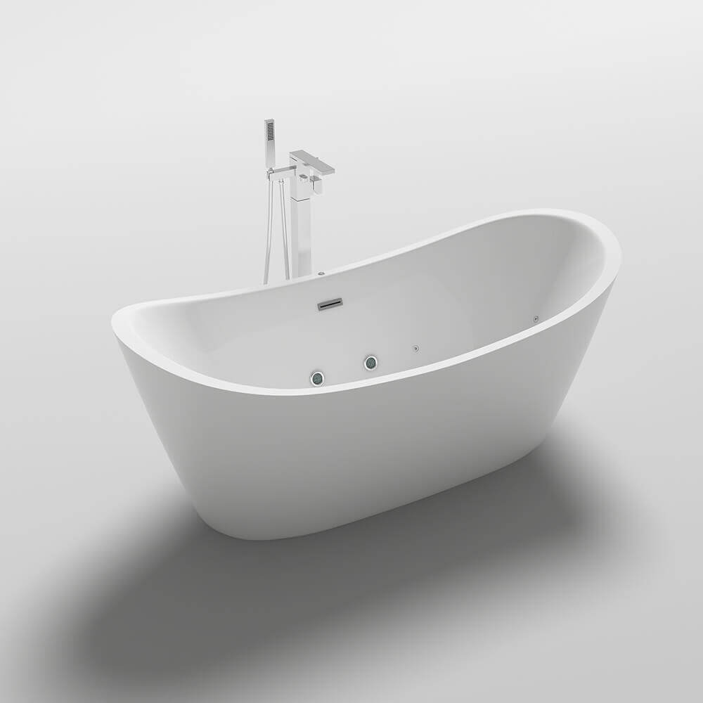 Bañera independiente con función de hidromasaje ovalo plus - 180 x 90 cm