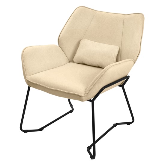 Sillón de relax reclinable con reposapíes y reposabrazos beige