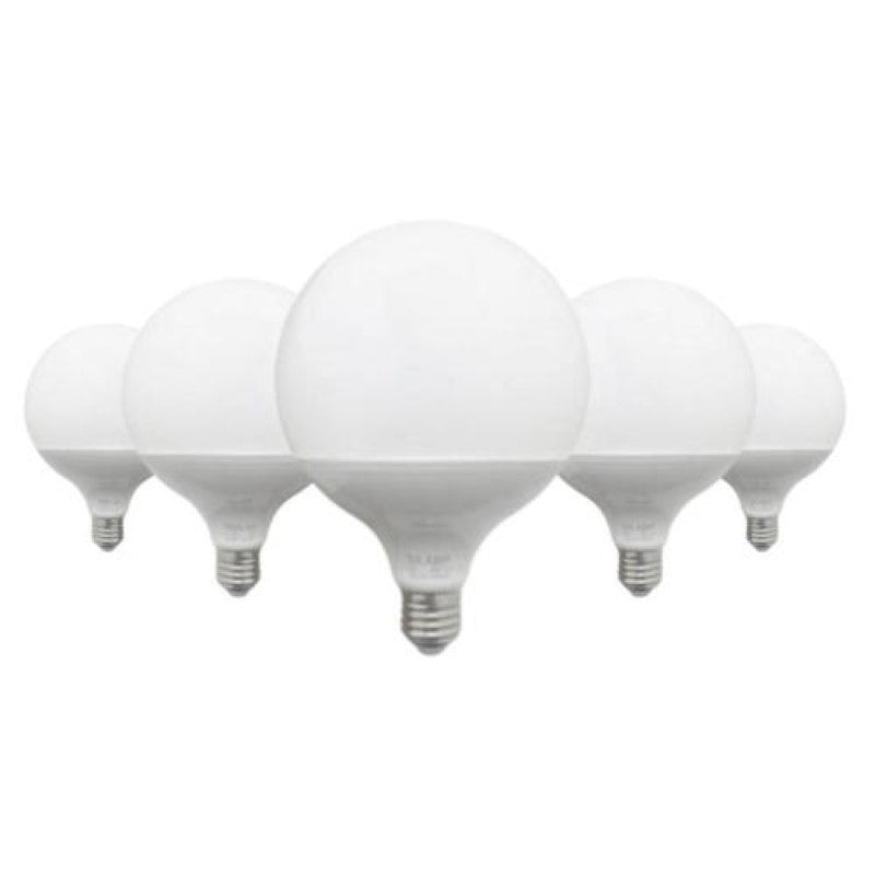 Bombilla LED E27 18w 220v g95 300° (pack de 5) - blanco frío 6000