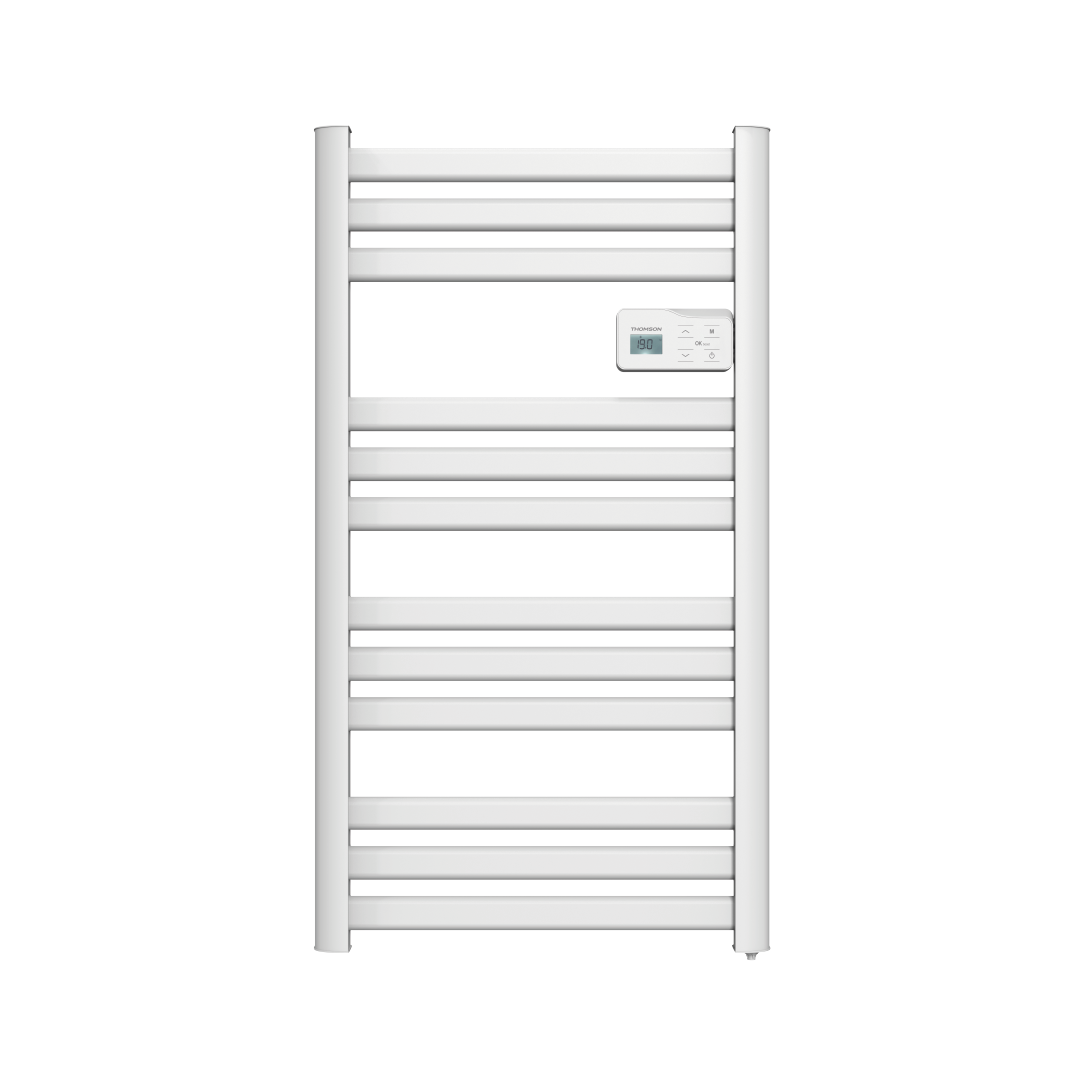 Radiador toallero eléctrico thomson cosmo sin líquido con Wi-Fi 500 w negro