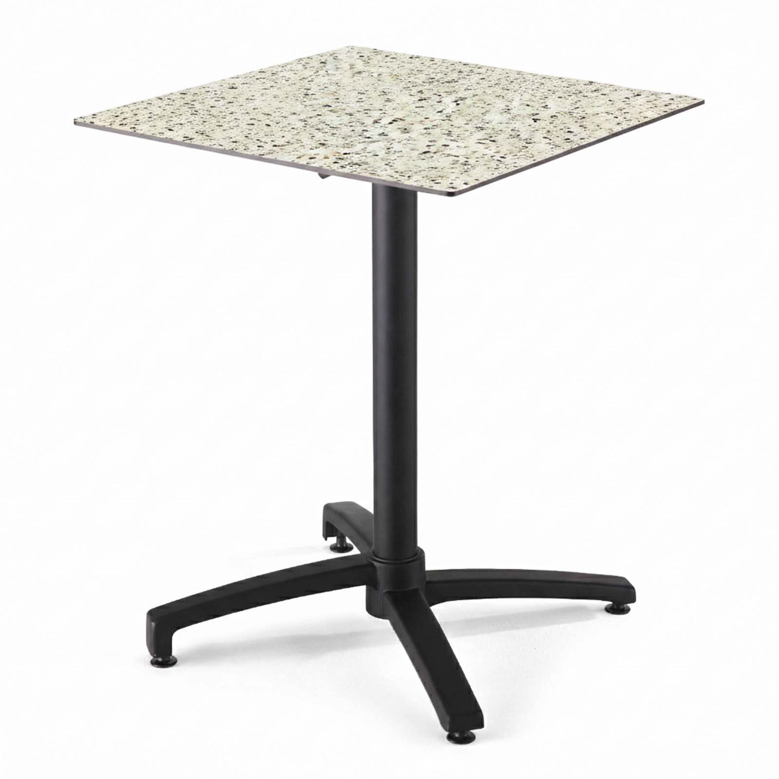 Oviala - mesa de patio abatible de 70 cm en laminado terrazo