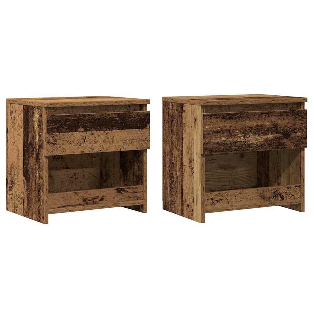 Casa lúmina - set de 2 mesita de noche madera madeira 40 x 30 x 39 cm