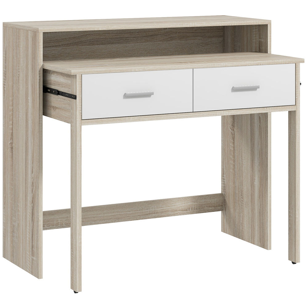 Mesa consola 95x35x87 cm color marrón Homcom, hogar - muebles de recibidor
