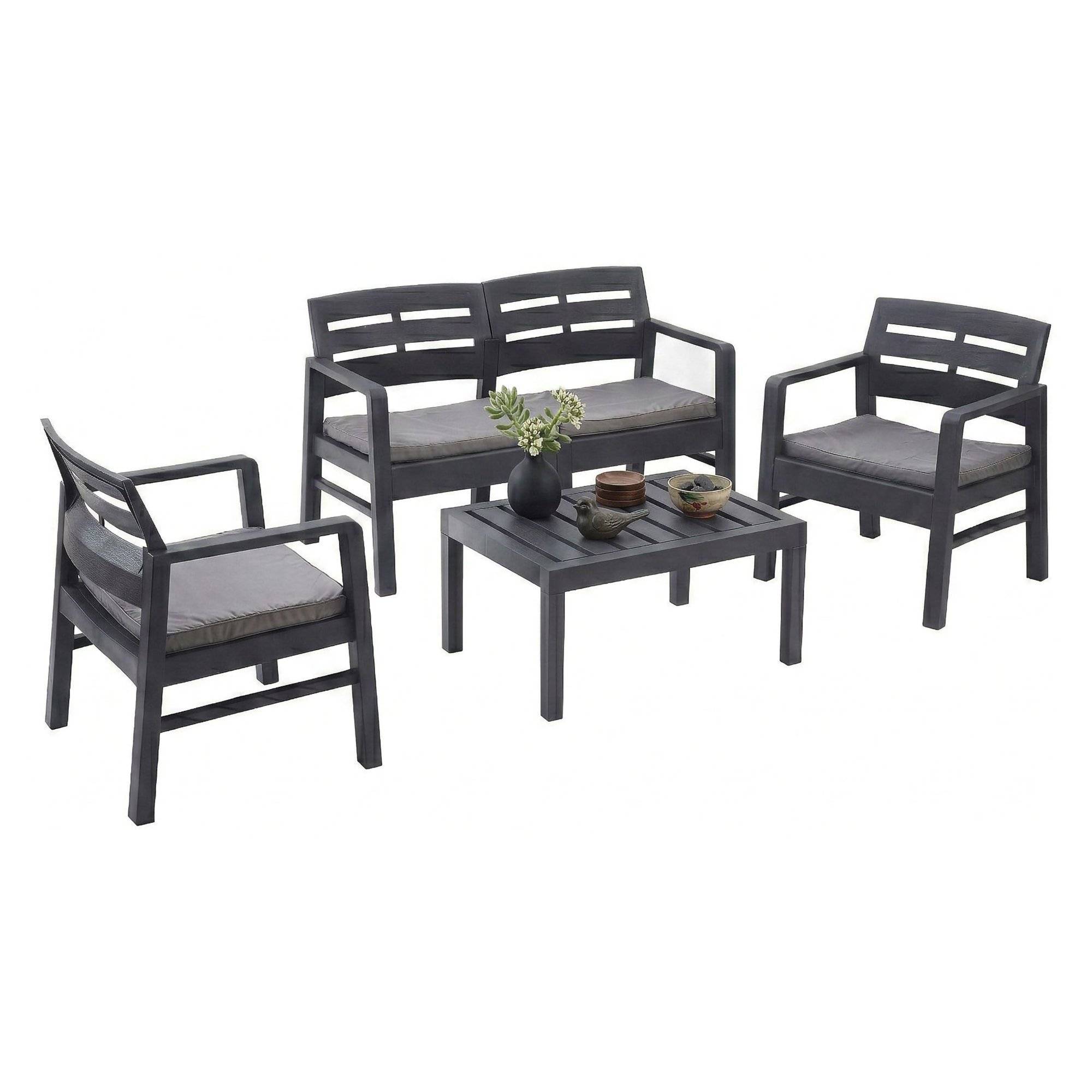 Set de salón exterior arti, impermeable, de plástico