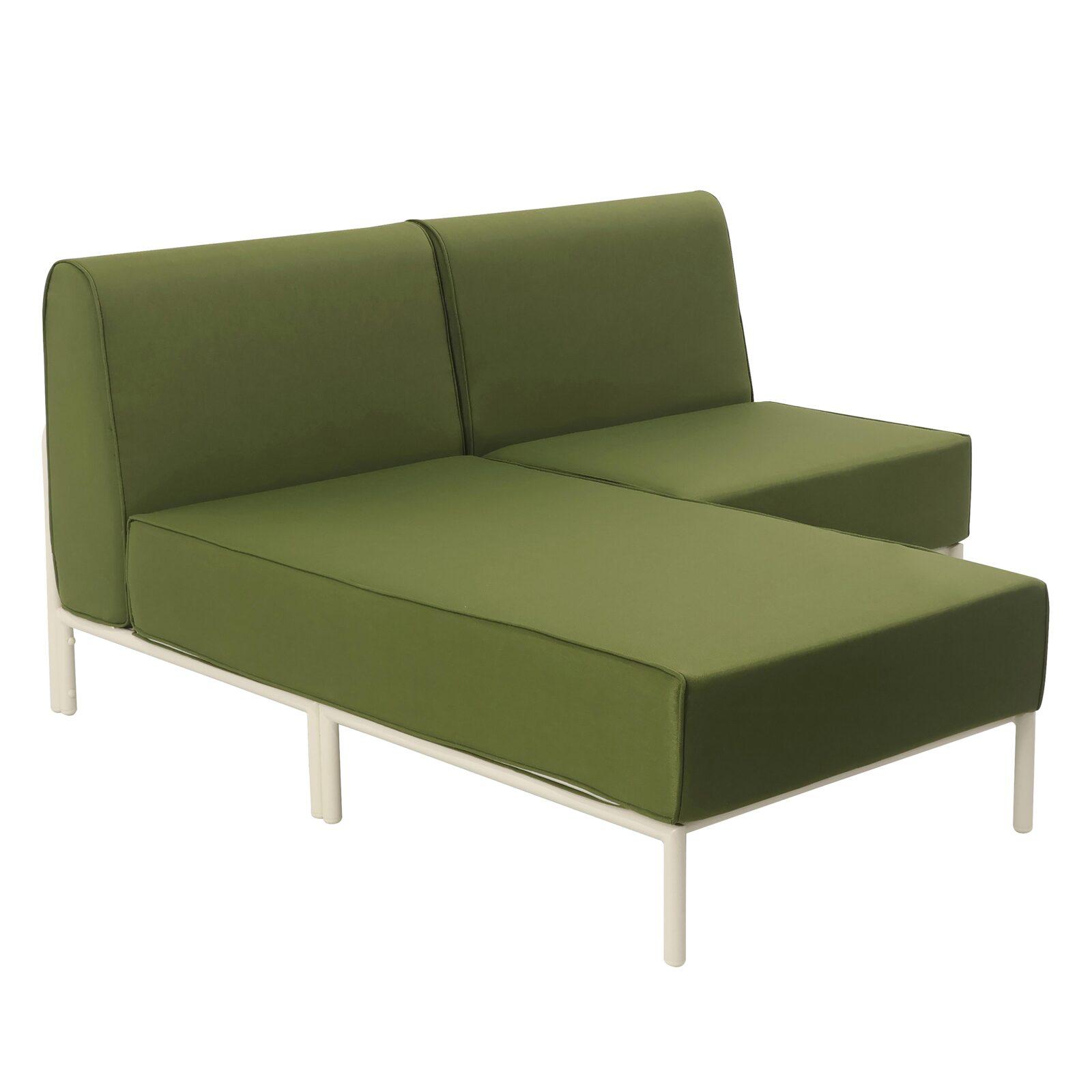 Oviala - conjunto modular de jardín bajo para 2 personas verde caqui