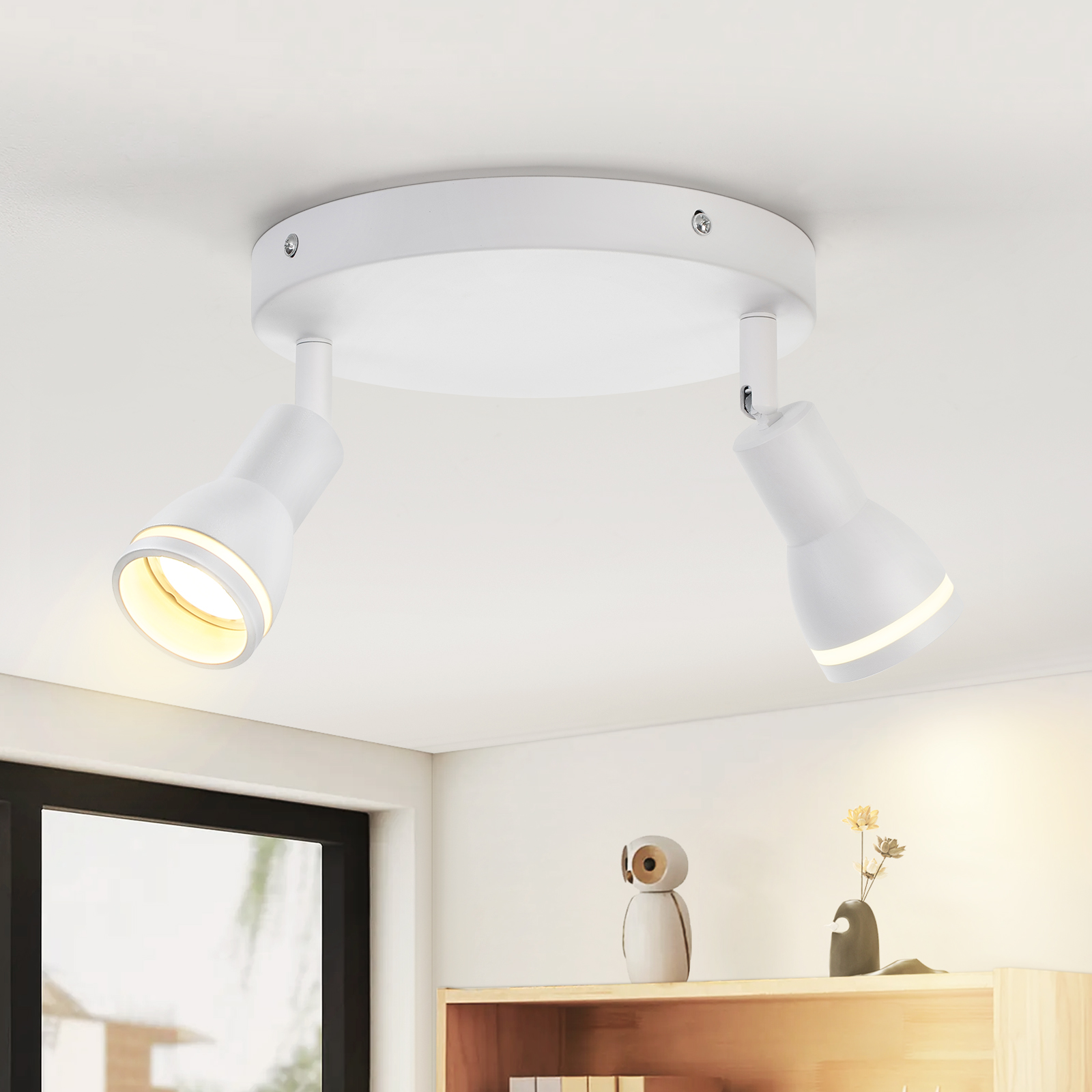 Nettlife lámpara de techo blanca gu10 20x20