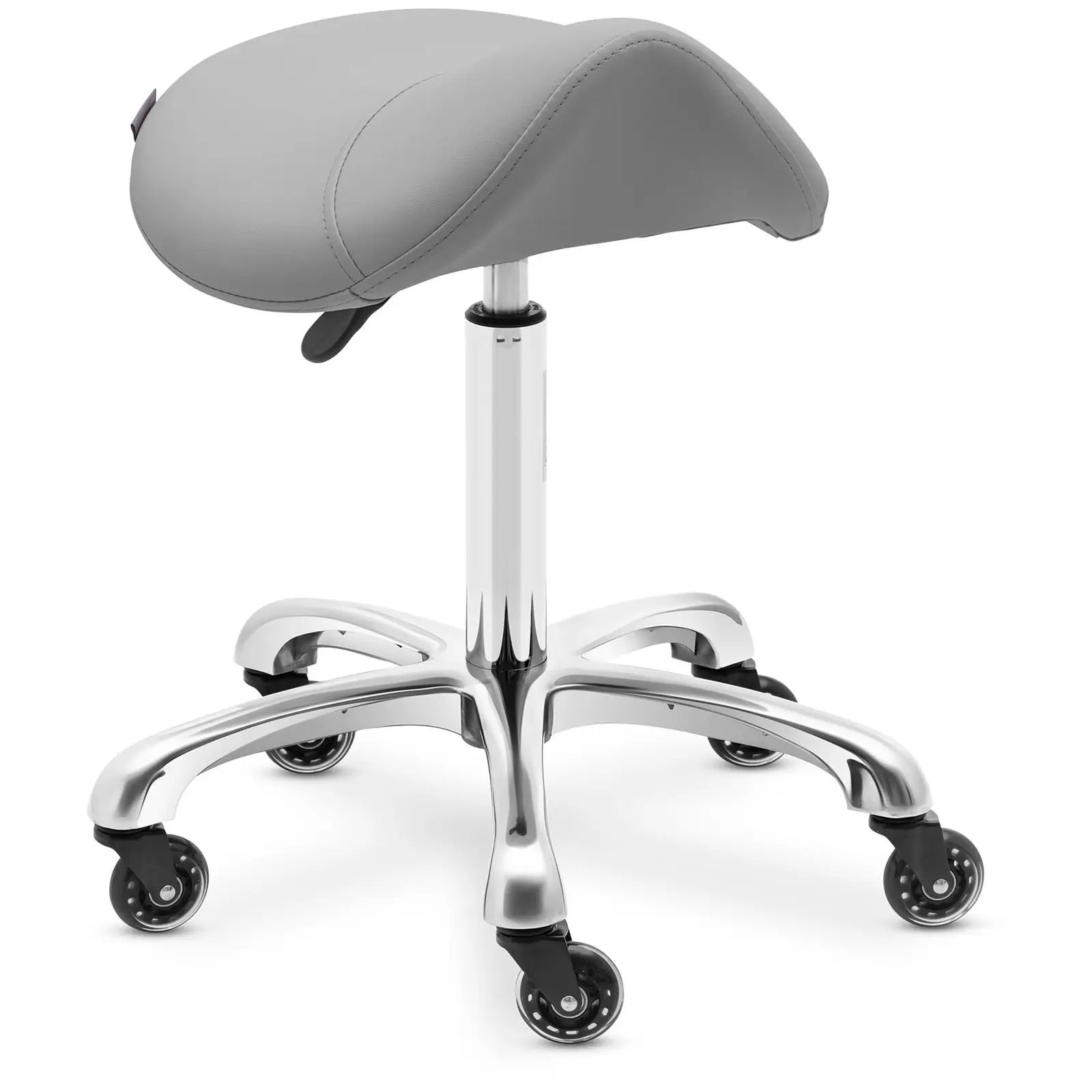 Banqueta estilo sela de cavalo - helloshop26 - ajustável - 150 kg - cinza e