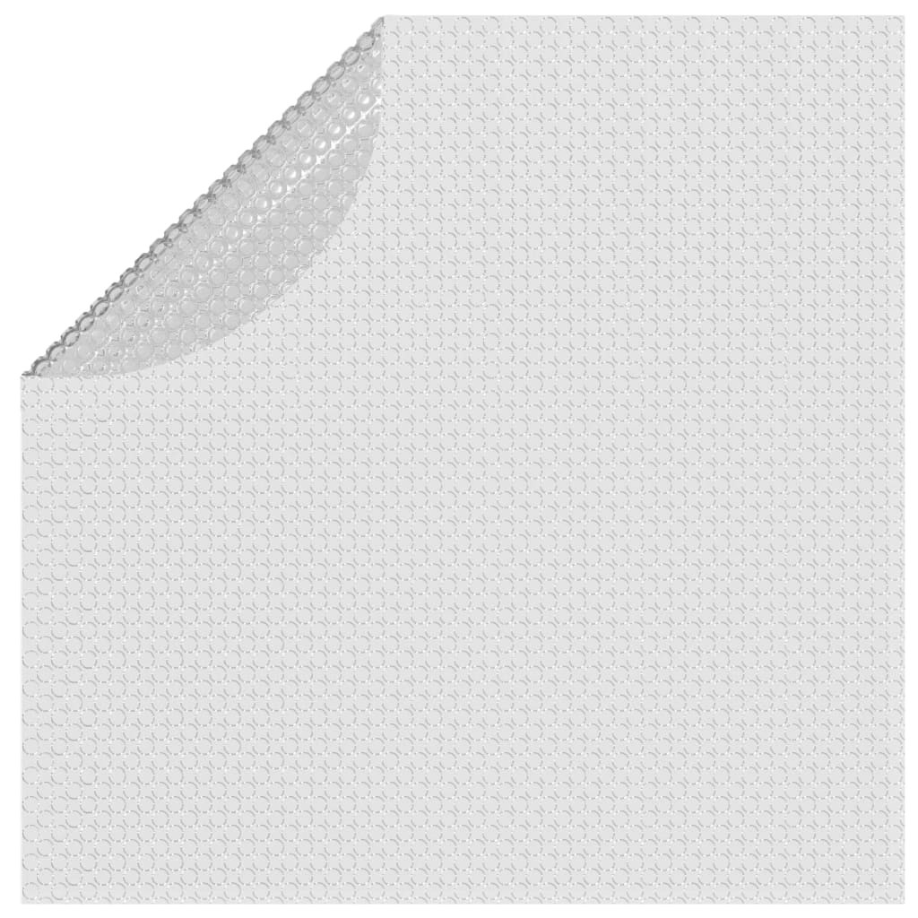 vidaXL cubierta solar de piscina de pe flotante gris 527 cm