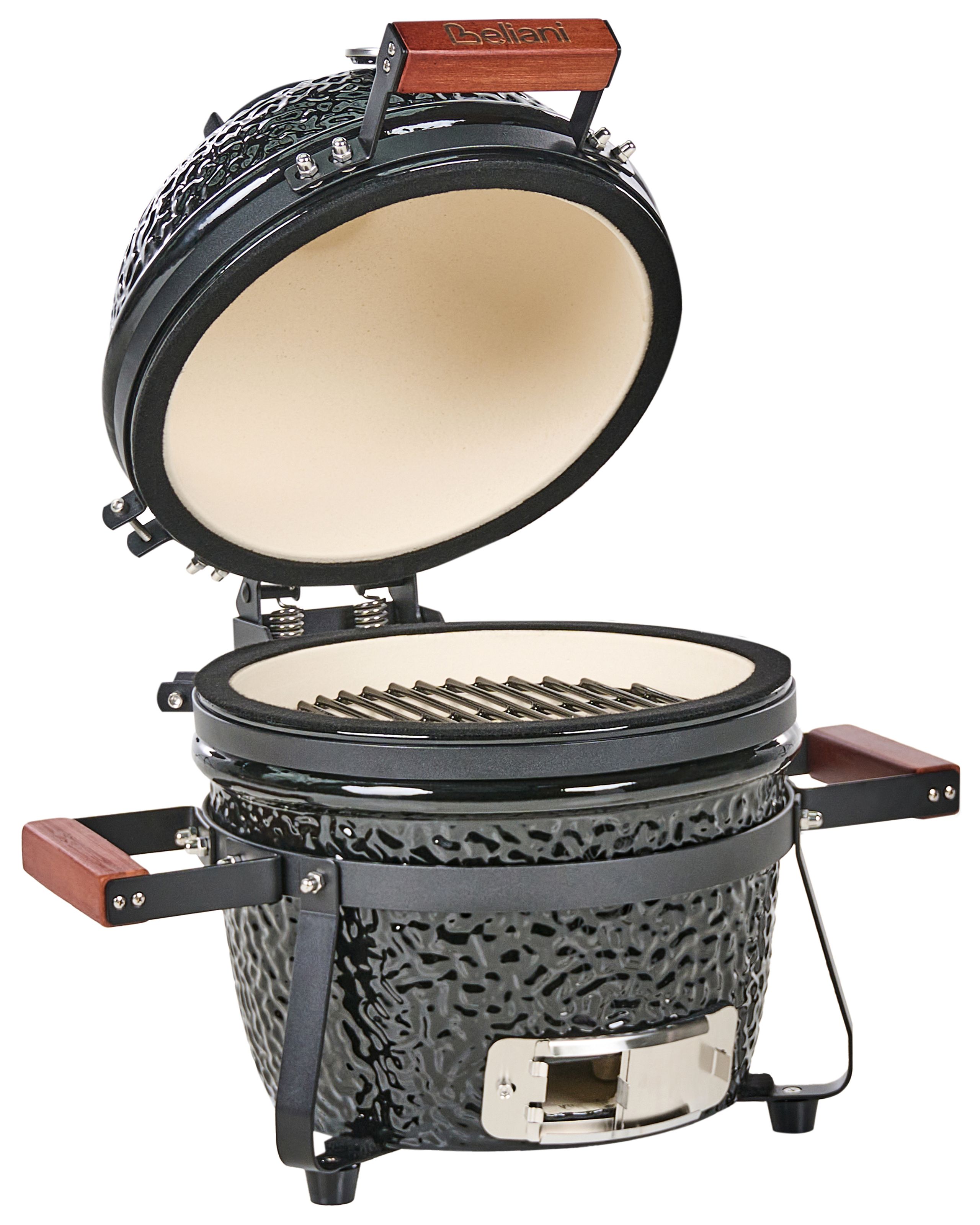 Mini barbacoa de carbón kamado cerámica negro