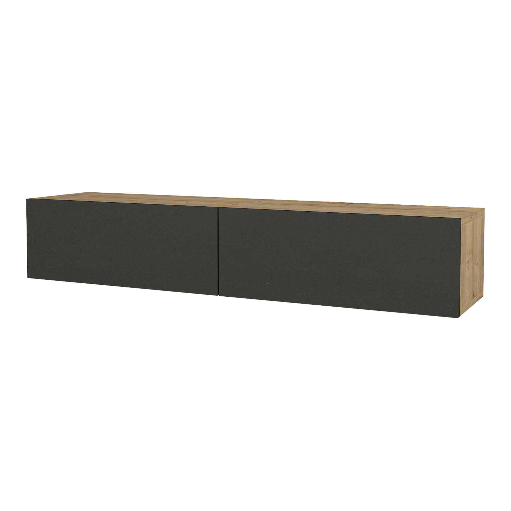 Mueble tv suspendido toivakka aglomerado 135x31x25 cm - roble / antracita