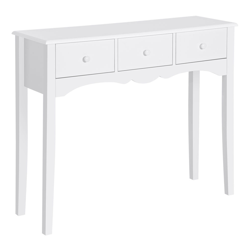 Mueble mesa recibidor 100x32x85cm mdf color blanco Homcom