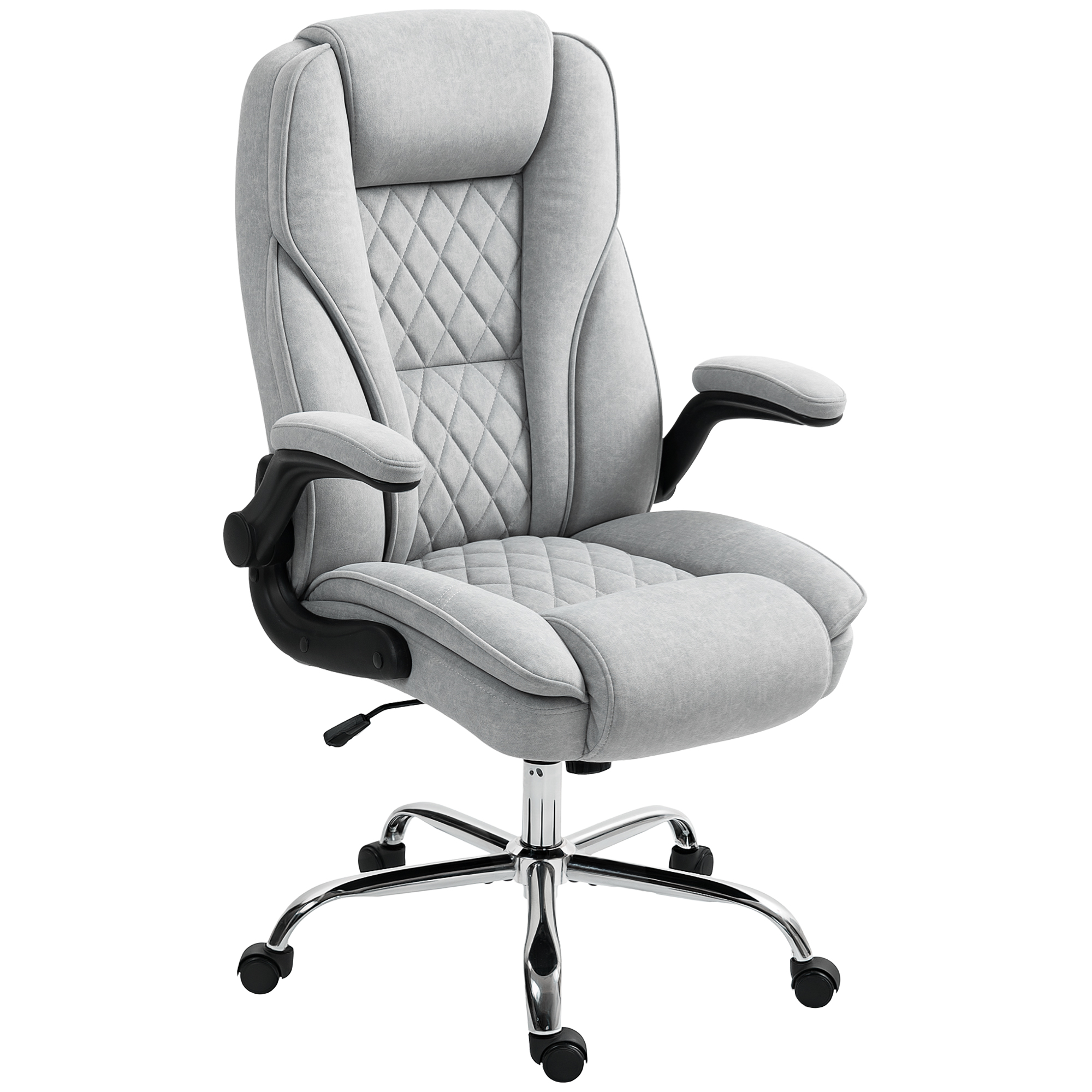 Silla de oficina terciopelo (100% poliéster) gris 70x70x122 cm