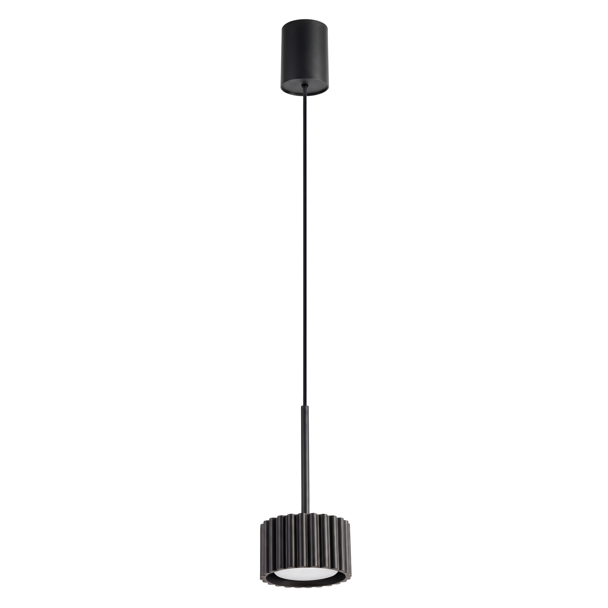 Lámparas colgantes aura 1 negro aluminio 10x125x10cm
