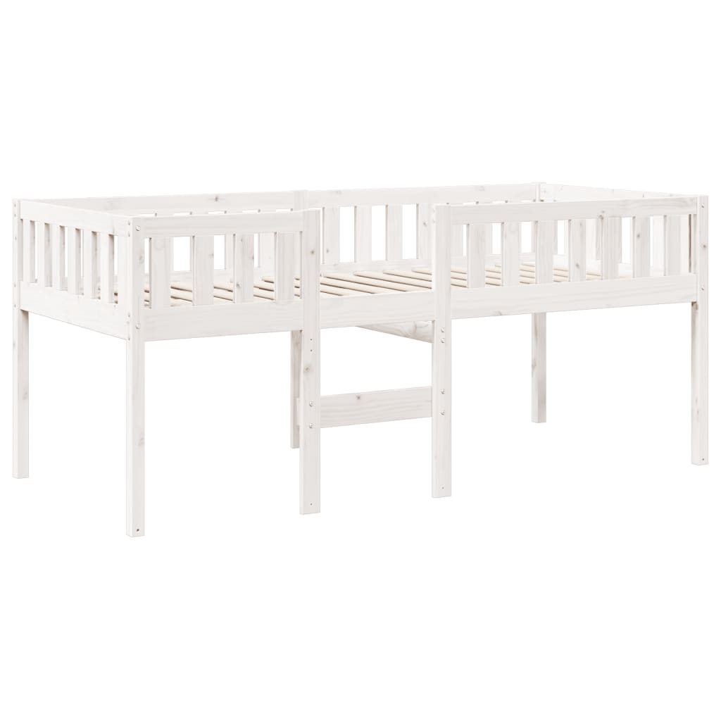 vidaXL cama para niños sin colchón madera maciza pino blanca 90x190 cm