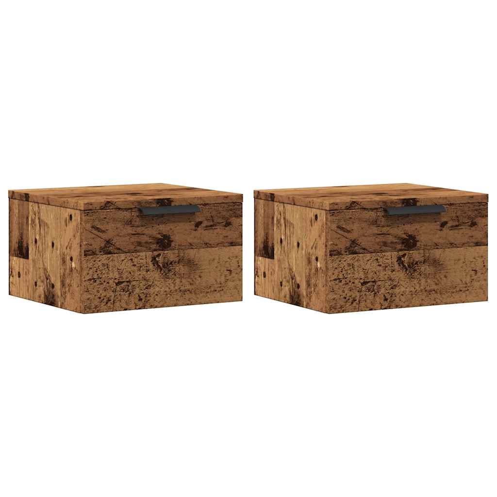 Casa lúmina - set de 2 mesita de noche madera madeira 34 x 30 x 20 cm