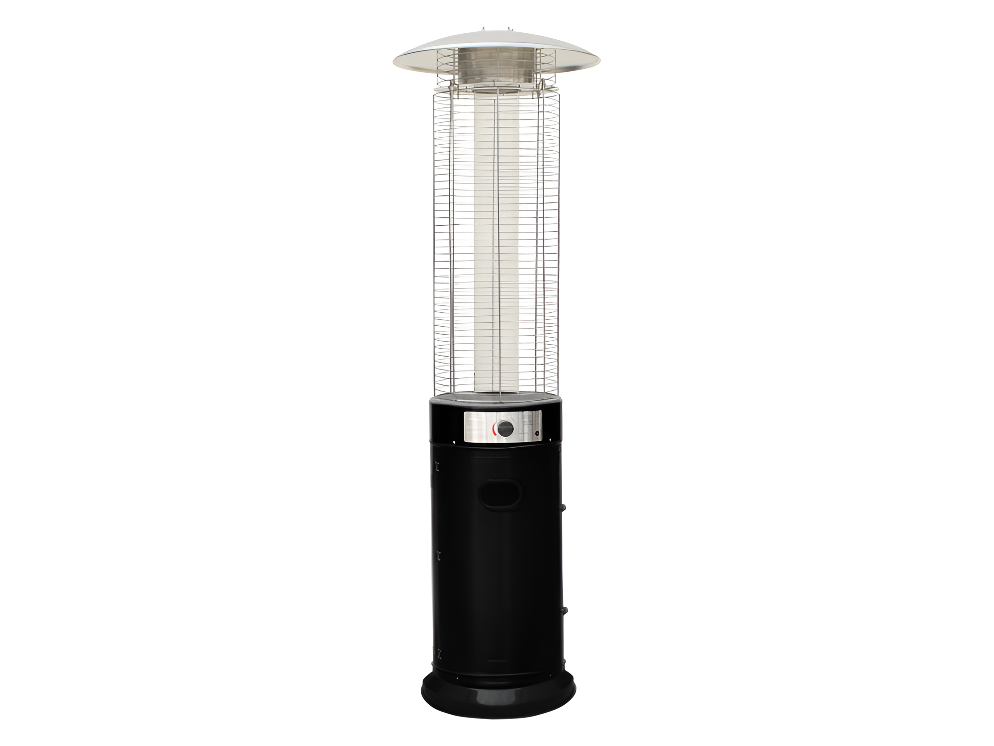 Calentador de gas redondo para exterior flame de 12500 w, color negro