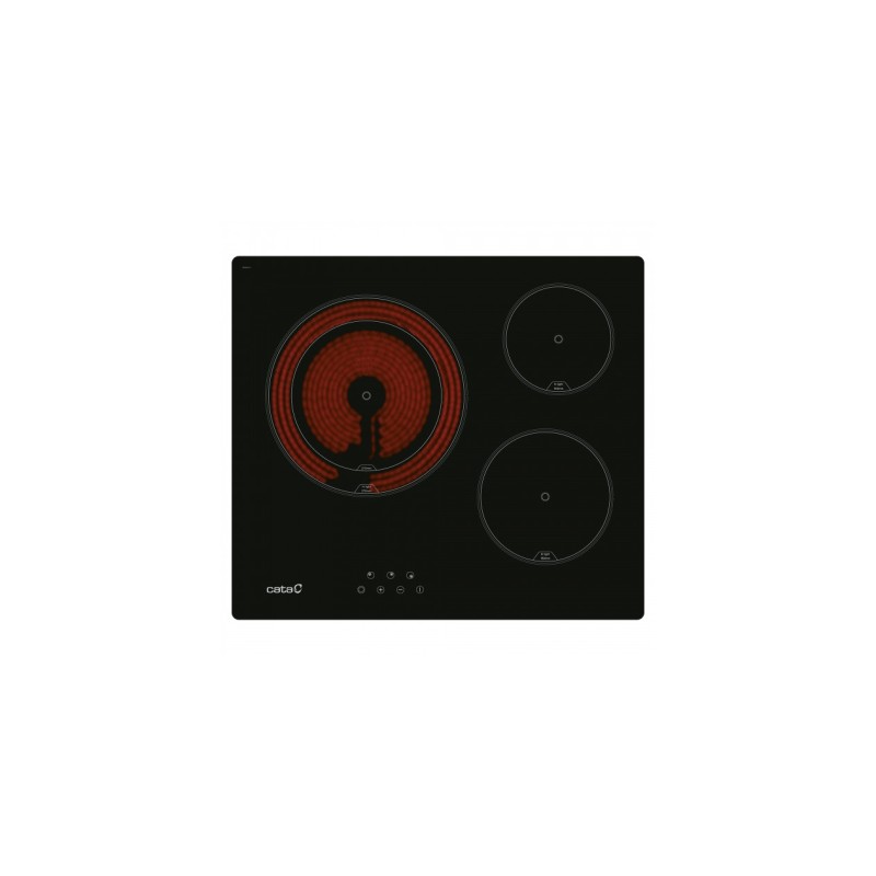 Vitrocerámica cata td-6003 bk/b 3 zonas de cocción control táctil
