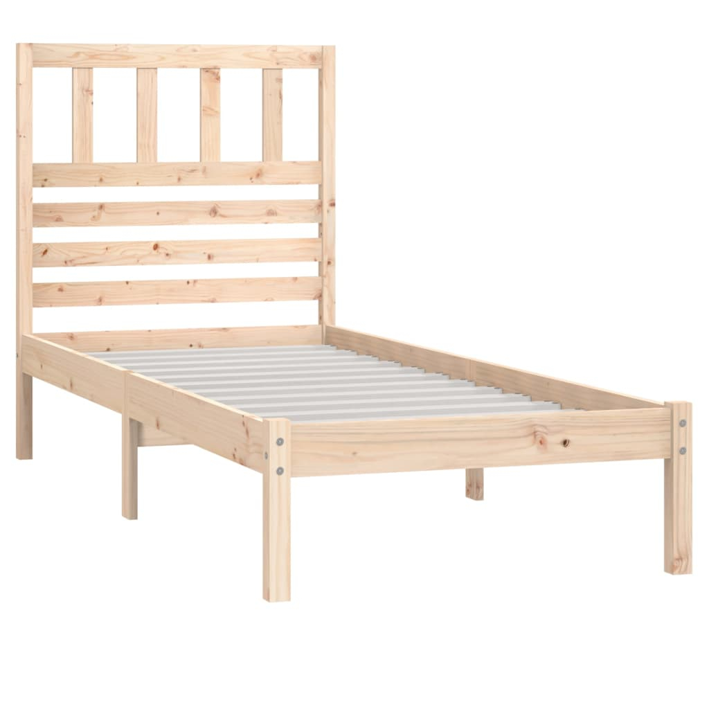vidaXL estructura de cama madera maciza de pino 75x190 cm