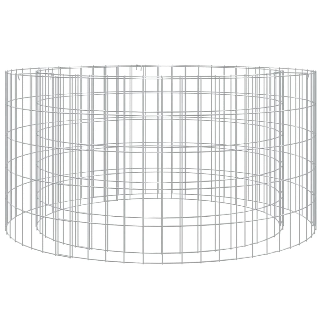 vidaXL brasero de gaviones hierro galvanizado ø100 cm