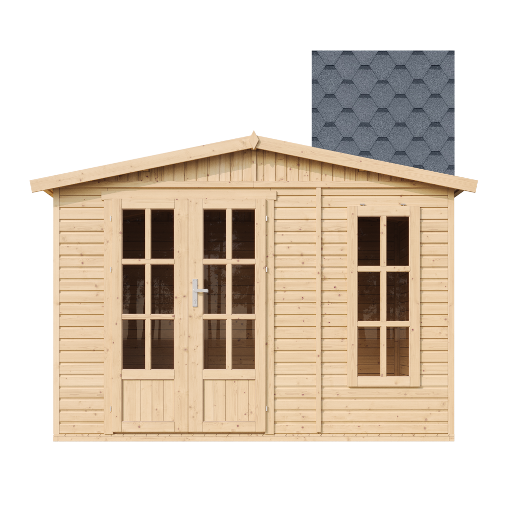Cobertizo de jardín Timbela m334fb+h334fbgrey, 6 m², con suelo