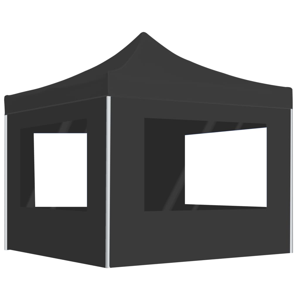 vidaXL carpa plegable profesional con paredes aluminio gris 2x2 m