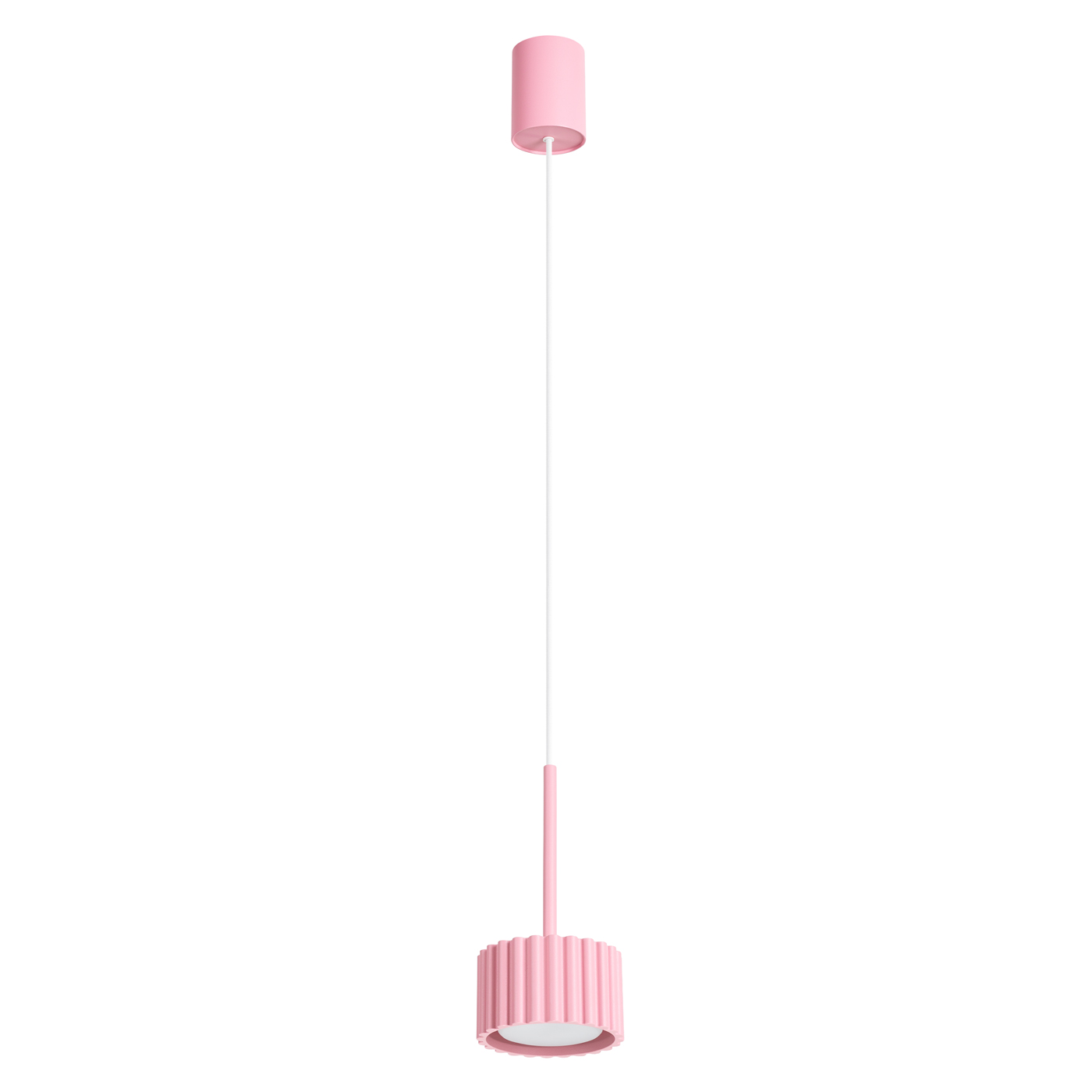 Lámparas colgantes aura 1 rosa aluminio 10x125x10cm