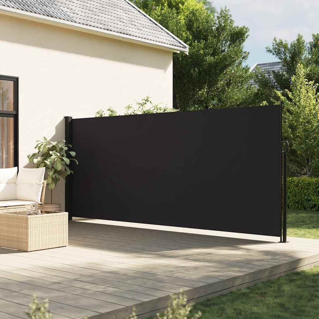 Pantalla de jardín, toldo lateral retráctil negro 160x300 cm ety5208391