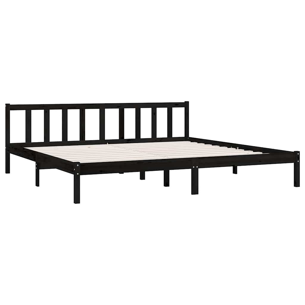 vidaXL estructura de cama sin colchón madera maciza negro 200x200 cm