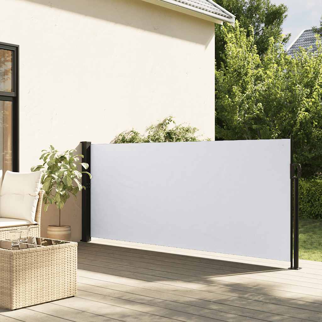 Pantalla de jardín, toldo lateral retráctil blanco 140x500 cm ety5211359