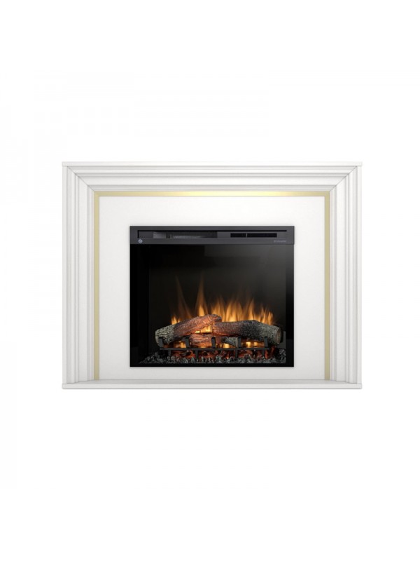 Lanini - chimenea eléctrica LED de pie - blanco mate 28'